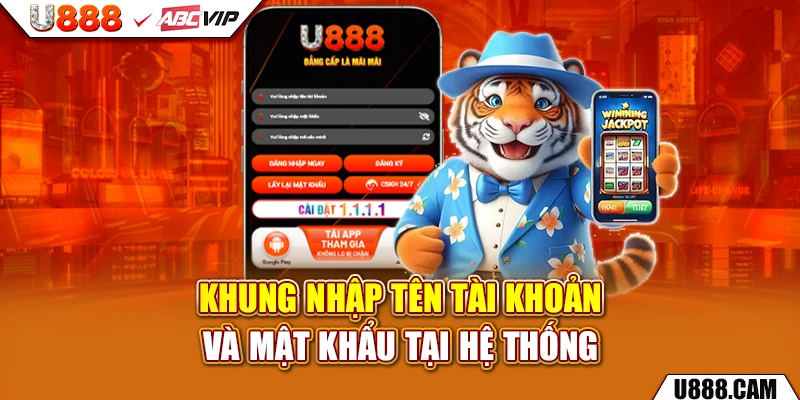 Khung nhập tên tài khoản và mật khẩu tại hệ thống