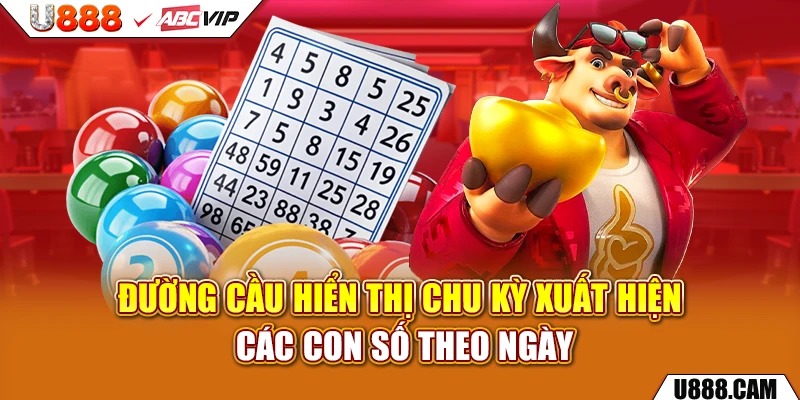 Đường cầu hiển thị chu kỳ xuất hiện các con số theo ngày