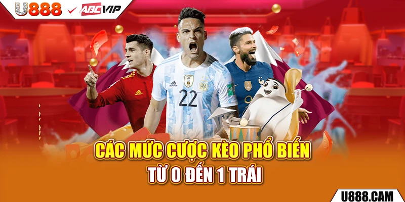 Các mức cược kèo phổ biến từ 0 đến 1 trái